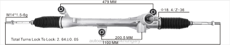 Autóalkatrész bolt - szervokormány fogasléc 53400-t7s-t01 53400-t7a-a03 RXL22538 HONDA