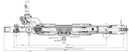 Autó alkatrészek Magyarországon - szervokormány fogasléc 53601-s7c-g02 RXL22531 HONDA