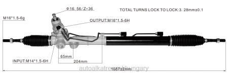 Autóalkatrészek nagykereskedő - szervokormány fogasléc 57700-3k230 RXL22743 HYUNDAI/KIA