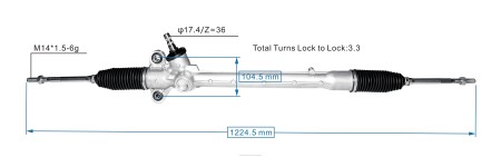 Autó alkatrészek Magyarországon - szervokormány fogasléc 45510-bz360 RXL22501 TOYOTA
