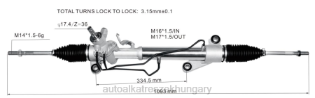 Autóalkatrészek nagykereskedő - szervokormány fogasléc 44200-13021 44250-02170 RXL22473 TOYOTA