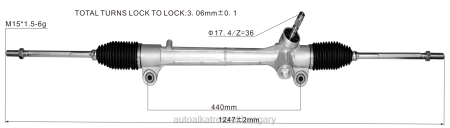 Autóalkatrészek nagykereskedő - szervokormány fogasléc 45510-28141 RXL22513 TOYOTA